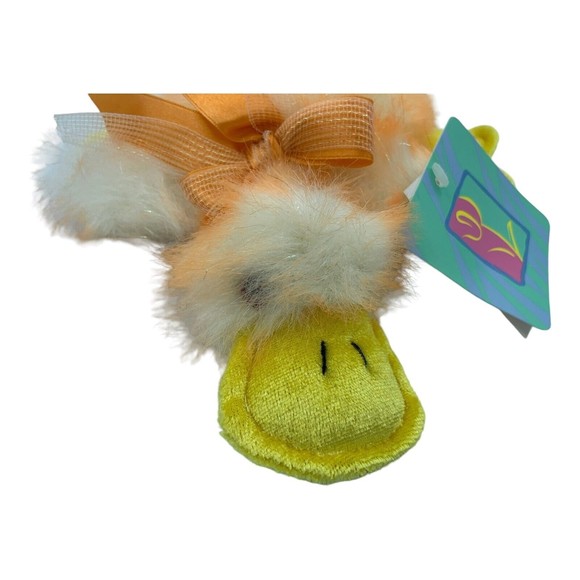 Vintage 2000 Kids of America Platypus Orange Cream Bow Duck Plush KMart 8” inch - Picture 6 of 8